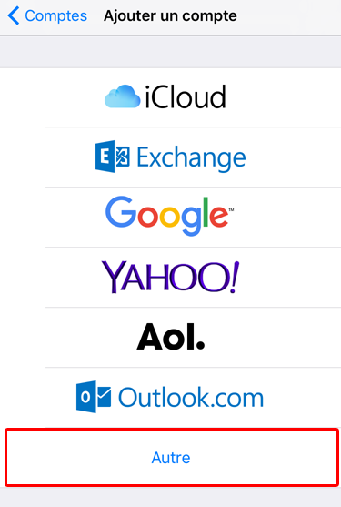 Accédez à un compte e-mail sous iOS / iPhone