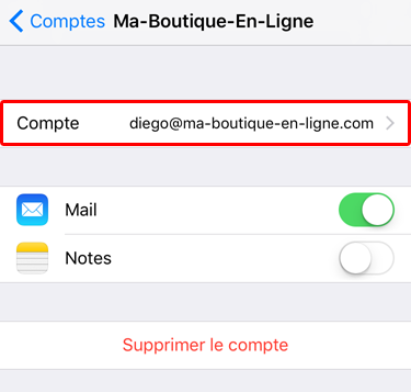 Accédez à un compte e-mail sous iOS / iPhone