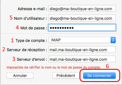 Créer un compte e-mail sous Mac OS X